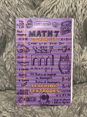 TEACHING TEXTBOOKS Math 7 CDs Self-Grading Homeschool Digital Sabouri